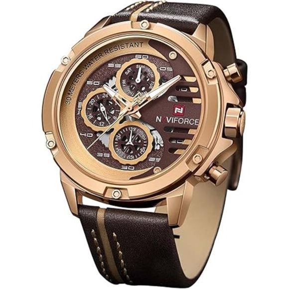 Sport Military Watches for Men Waterproof Watch Analog Quartz Leather Band Date - Picture 7 of 7